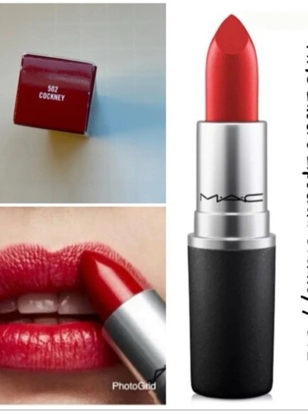 MAC Cosmetics Lipstick 502 Cockney – Bold Bright Red Matte